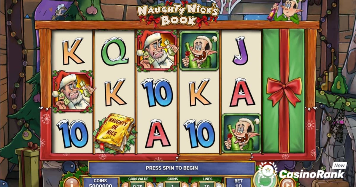 Përjetoni lojërat më të reja të Play'n Go me temën e Krishtlindjeve: Librin e Naughty Nick